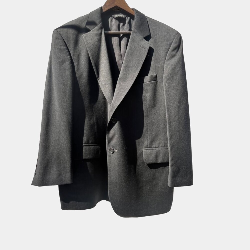 Jos A Bank Signature Collection Gordon Jacket Mens Size 44SH Charcoal 100% Wool